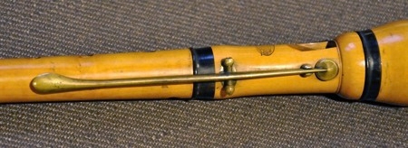 a close up view of this flageolet's piano key