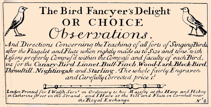 The Bird Fancyers Delight