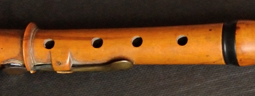 the four holes in front of the flageolet