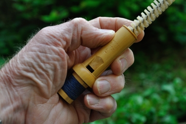 how to oil the bore of the flageolet with a small bottle brush